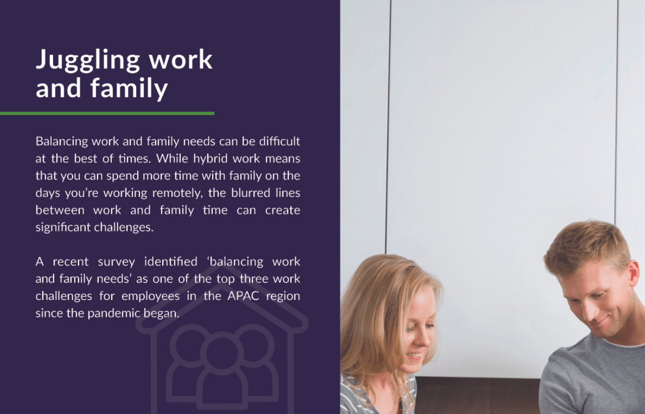 Juggling with family and work