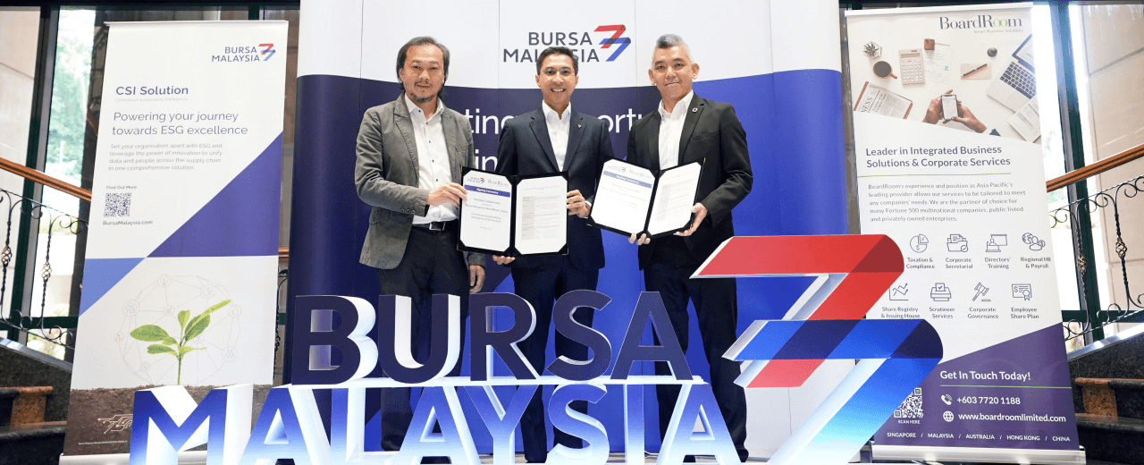 Bursa Malaysia And Boardroom Group Collaborate To Scale Adoption Of The Centralised Sustainability Intelligence (Csi) Solution