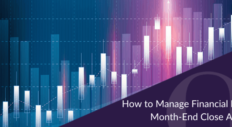 Business professional analysing financial data and graphs on a computer during the month-end close process